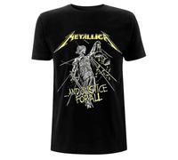 Metallica T Shirt and Justice for All Tracks Band Logo Nouveau Officiel Homme Size S