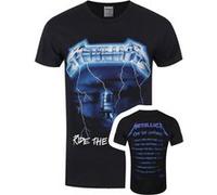 Metallica T-shirt Ride The Lightning Homme Manches courtes Noir 100% coton Coupe standard Taille S