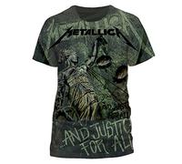 Metallica - T-Shirt (S) Justice Neon All-Over (Unisex) [Import]