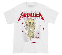 Metallica T-shirt One Landmine – Manches courtes 100% coton Blanc XXL Coupe standard