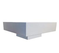 METALLICA - Table basse acier blanc L100 Blanc