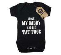 Metallimonsters I Love My Daddy and his Tatoos Gilet pour bébé Noir (6-12 mois)