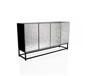 METALLIO - Commode Noir/Argent