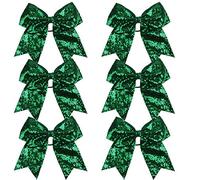 métallique à paillettes et holographique 20,3 cm Cheer Nœud Cheerleader pom-pom girl Jumbo Cheer Nœud Cheveux Cravate d'étudiante
