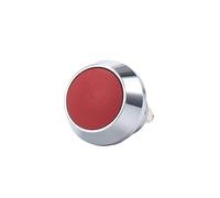 Métallique à tête ronde, étanche, réinitialisation, verrouillage automatique, vis, pieds de soudage, 3 A, klaxon de voiture, sonnette de porte(Red Momentary A)
