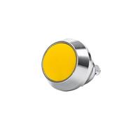 Métallique à tête ronde, étanche, réinitialisation, verrouillage automatique, vis, pieds de soudage, 3 A, klaxon de voiture, sonnette de porte(Yellow Momentary A)