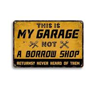 Métallique Panneau Ceci est mon garage pas un magasin de prêt. Plaque Deco