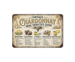 Métallique Panneau Cépages de vin Métal Mur Affiche Garage 20x30cm