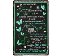 Métallique Panneau Fête des pères, Amour Familial pour Mon Fils, Tout revient Ensemble,Plaque Métal Signe,Collection,Bar,Métal Mur Affiche,Décoration Murale S