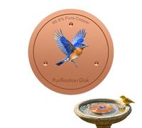 métallique pour Bain d'oiseaux - Disque Circulaire de Clarification de l'eau de 3,94 Pouces, élément de régulation du débit à Structure d'équilibre à Triple Support, Dispositif d'aide au nettoy