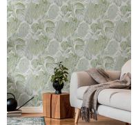 Livingwalls 393554 Papier peint intissé Motif jungle Vert/blanc/gris/doré 10,05 x 0,53 m Fabriqué en Allemagne