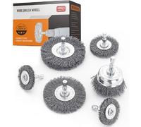 Métalliques pour Perceuse, Fil Brosse Metallique, Brosses Métalliques Rotatives, 6PCS Roues de Brosse Métallique Brosse Metallique avec Tige Hexagonale Meuleuse pour Visseuse