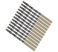 METALLIXITY 12PCS Foret Hélicoïdal, 4.2mm Mèche à Creuser Acier Rapide 4341, Tige Droite 118° Finition Noir et Or pour Cuivre Aluminium Bois Plastique Métal, Forets à Métaux de Dureté Moyenne