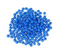 METALLIXITY 200 Pièces Perles en Bois Colorées 6mm 0,24" Bleu | Perles Rondes en Bois, pour la Décoration de Fête à la Maison