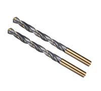 METALLIXITY 2PCS Foret Hélicoïdal, 8mm Mèche à Creuser Acier Rapide 4341, Tige Droite 118° Finition Noir et Or pour Cuivre Aluminium Bois Plastique Métal, Forets à Métaux de Dureté Moyenne