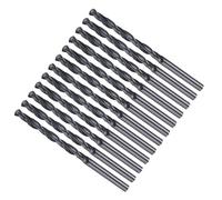 METALLIXITY 4.1mm Foret Hélicoïdal, 4241 Acier Rapide Tige Droite Nitruration Noire 118°, Mèche à Creuser pour Bois Plastique Fer Cuivre Aluminium Métal Mou, Forets à Métaux Acier Doux (12PCS)