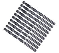 METALLIXITY 6.8mm Foret Hélicoïdal, 4241 Acier Rapide Tige Droite Nitruration Noire 118°, Mèche à Creuser pour Bois Plastique Fer Cuivre Aluminium Métal Mou, Forets à Métaux Acier Doux (10PCS)