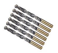 METALLIXITY 6PCS Foret Hélicoïdal, 12.5mm Mèche à Creuser Acier Rapide 4341, Tige Droite 118° Finition Noir et Or pour Cuivre Aluminium Bois Plastique Métal, Forets à Métaux de Dureté Moyenne