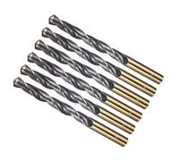 METALLIXITY 6PCS Foret Hélicoïdal, 12mm Mèche à Creuser Acier Rapide 4341, Tige Droite 118° Finition Noir et Or pour Cuivre Aluminium Bois Plastique Métal, Forets à Métaux de Dureté Moyenne