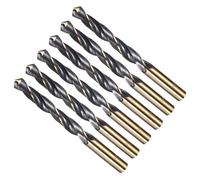 METALLIXITY 6PCS Foret Hélicoïdal, 13mm Mèche à Creuser Acier Rapide 4341, Tige Droite 118° Finition Noir et Or pour Cuivre Aluminium Bois Plastique Métal, Forets à Métaux de Dureté Moyenne