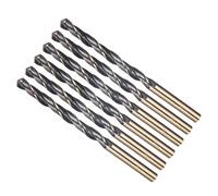 METALLIXITY 6PCS Foret Hélicoïdal, 6mm Mèche à Creuser Acier Rapide 4341, Tige Droite 118° Finition Noir et Or pour Cuivre Aluminium Bois Plastique Métal, Forets à Métaux de Dureté Moyenne