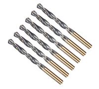 METALLIXITY 6PCS Foret Hélicoïdal, 8.5mm Mèche à Creuser Acier Rapide 4341, Tige Droite 118° Finition Noir et Or pour Cuivre Aluminium Bois Plastique Métal, Forets à Métaux de Dureté Moyenne