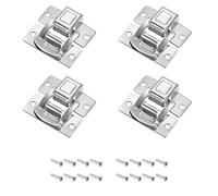 METALLIXITY Bascule Verrouillage Loquet (33mm x 29mm) 4pcs, Fer Moraillon Loquets - pour Armoires Boîtes Valises, Argent Ton