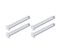 METALLIXITY Chape Goupilles (8mmx80mm) 4Pcs, Simple Trou Plat Tête Carbone Acier Fixation Goupille - pour Métal Appareils, Meubles Installation, Industriel, Bricolage