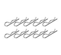 METALLIXITY Clavette Goupilles (1.8mm x 32mm) 20pcs, Carbone Acier R Forme Ressort Agrafe Axes pour Attelage Axe Serrure Systèmes, Argent Tone