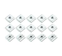 METALLIXITY Glissière en T-Nut (Filetage M6) 15 Pièces, Écrou en T en Acier au Carbone pour Profilé en Aluminium de la Série 3030