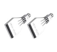 METALLIXITY Lot de 2 buses plates (88 mm) en alliage d'aluminium G1/4" filetage mâle - Buse de soufflage d'air pour compresseur d'air - pour enlever la poussière - Gris