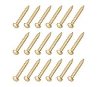 METALLIXITY Petit Clous (2.8x35mm) 25pcs, Laiton Petite Quincaillerie Clous - pour Ménage Travail Bois, Laiton Ton