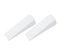 METALLIXITY Porte Butée Cale (64mm/2.52") 2Pcs, Plastique Porte Cale - pour Porte Tapis Sol Protecteurs, Blanc