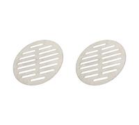 METALLIXITY Rond Sol Canalisation Couvercle (5") 2pcs, Inox Acier Douche Canalisation Grille - pour Meubles Réparation, Salle Bain Cuisine, Argent Ton