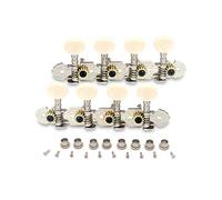 Metallor Mécaniques de guitare - Pour mandoline, banjo et 8 cordes - Double trou - Plaqué chrome - 4 L et 4R