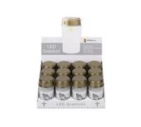 METALLWARENFABRIK MOLL Lumière de tombe LED blanche sans batterie 404636