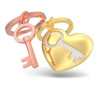 METALMORPHOSE - Porte-clés à Partager Clé de Mon Cœur - Set de deux Porte Clés Amour à Partager - Cadeau St Valentin, Anniversaire - Cadeau Homme et Femme