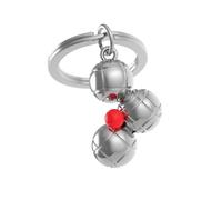 METALMORPHOSE - Porte-clés Boules de pétanque argentées et cochonnet rouge - MTM141