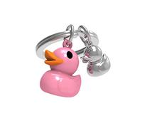 METALMORPHOSE - Porte-clés Canard Rose pâle et son bébé argenté - MTM925-04