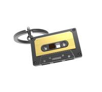 METALMORPHOSE - Porte-clés Cassette audio noire et dorée - MTM219-04