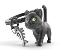 METALMORPHOSE - Porte-clés Chat noir - Cadeau Enfant, Homme et Femme