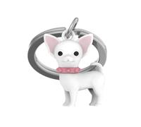 METALMORPHOSE - Porte-clés Chihuahua blanc et collie rose - MTM254-01