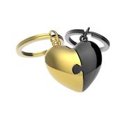 METALMORPHOSE - Porte-clés Coeur à partager noir et doré - MTM116-01