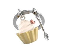 METALMORPHOSE - Porte-clés Cupcake vanille - Cadeau Homme, cadeau femme