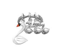 METALMORPHOSE - Porte-clés Cygne blanc et ses 3 bébés argentés - MTM112-01