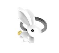 METALMORPHOSE - Porte-clés Lapin blanc et son pompon doré - MTM068-01