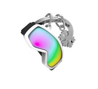 Metalmorphose - Porte-clés - alliage de zinc - lunettes avec flocon de neige - arc-en-ciel, chrome brillant, noir, blanc Noir, Blanc, Chrome brillant, Arc-en-ciel