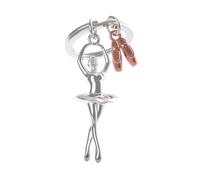 METALMORPHOSE - Porte-clés Métal 3D Danseuse étoile et ses chaussons - Cadeau Femme Danse Classique - Passion Sport - MTM220-02
