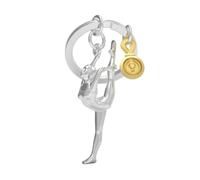 METALMORPHOSE - Porte-clés Métal 3D Gymnastique - Passion Sport, Cadeau Jeux Olympiques pour Homme et Femme