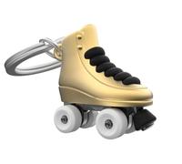 METALMORPHOSE - Porte-clés Patins à Roulettes Doré - Passion Sport - Patinage - Cadeau Homme et Femme
